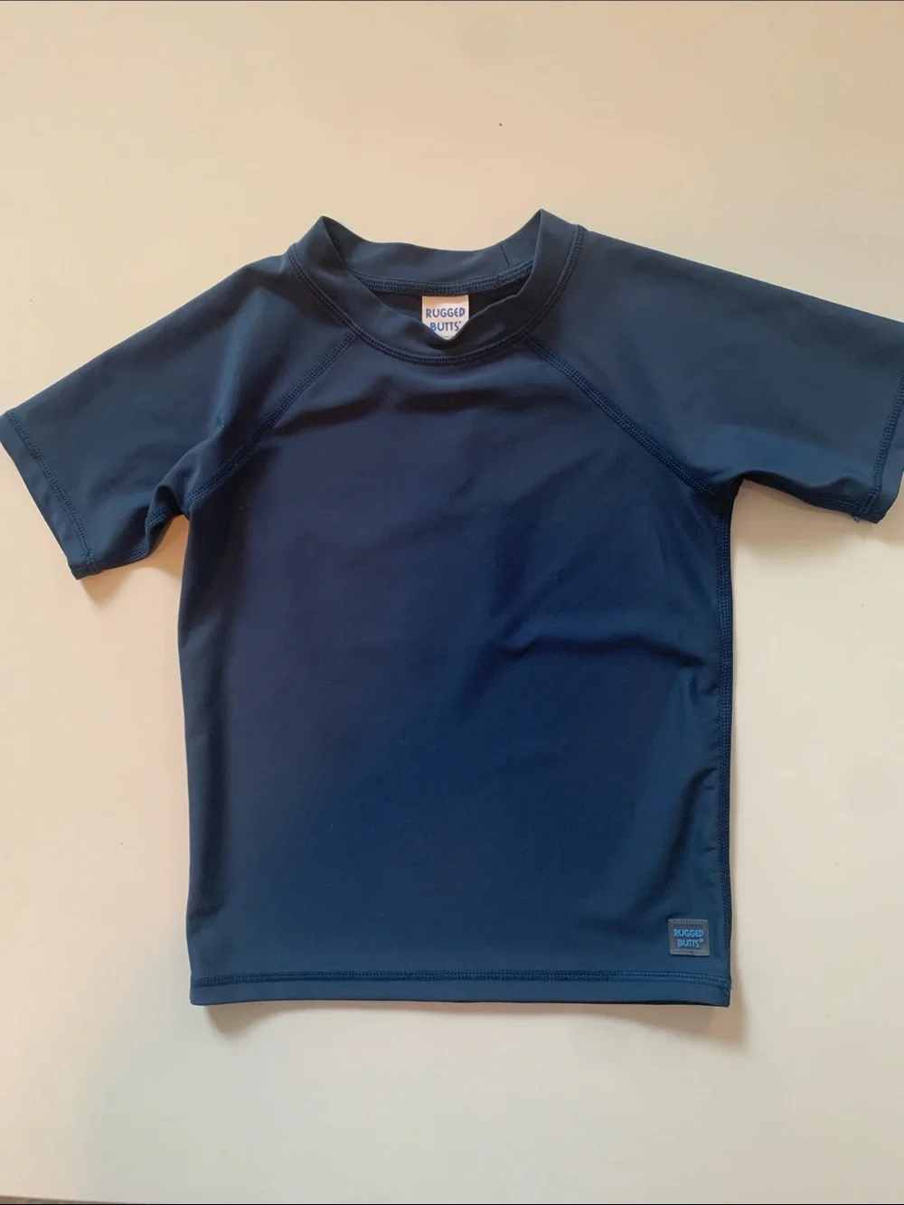 Rugged Butts Kids' Short Sleeve Rashguard - Navy Size 4T